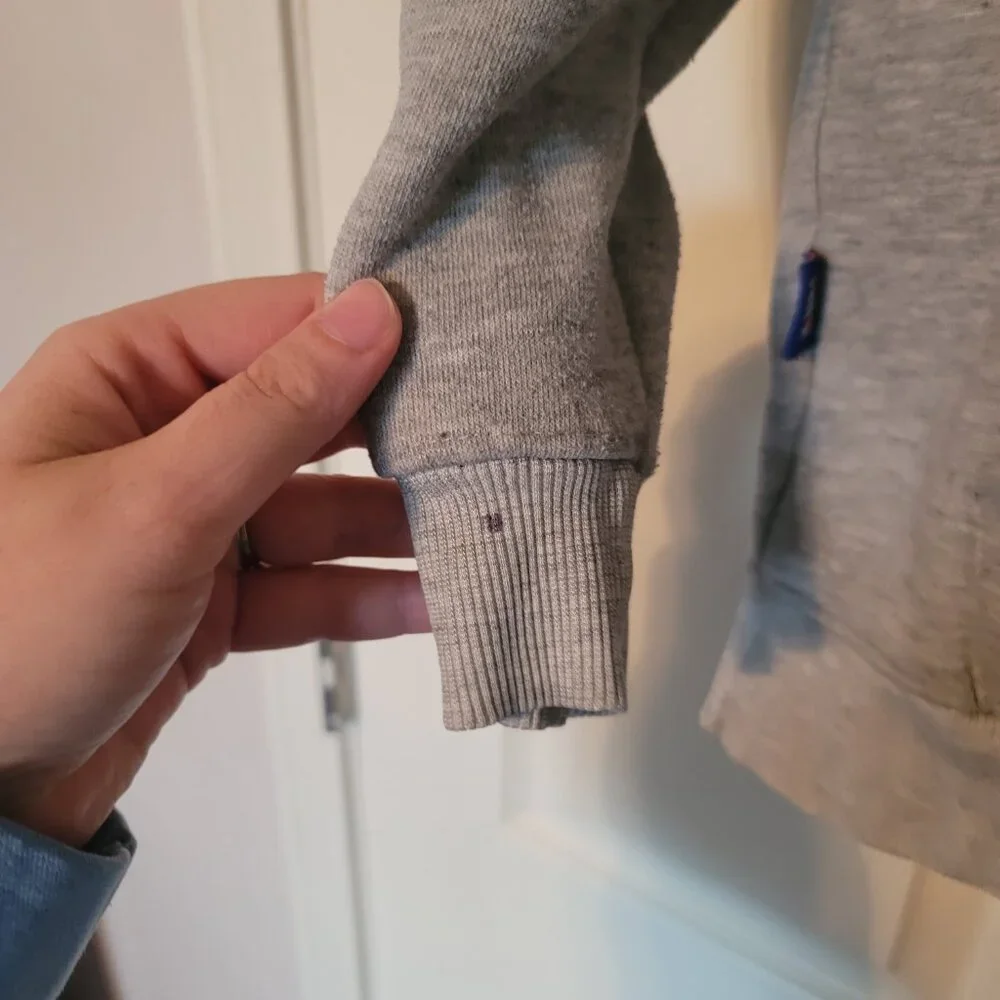 Kids boys light grey NBA hoodie - has spots - size 10-12